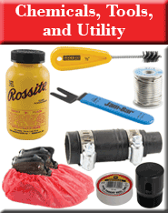 Chemicals, Utility, Tools, Gloves, Shoe Covers and other Plumbing Supply Parts